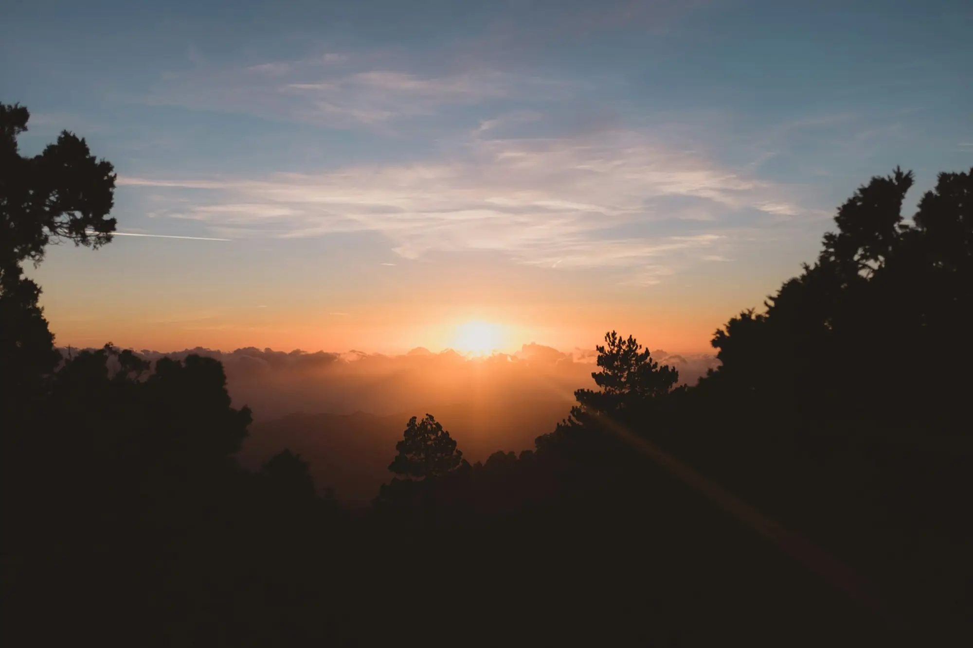 Sunset in the Troodos mountains